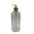 Botella Berlin PET Cristal 500 ml Dosificador Blanco Casquillo Dorado