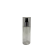 Botella Tubo Cosmética PET Cristal 150 ml Atomizador de botón Negro Casquillo Plateado con Sobretapa