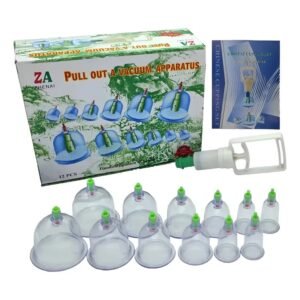 Kit de 12 Ventosas Terapéuticas Neumáticas para Desintoxicación y Masaje Corporal