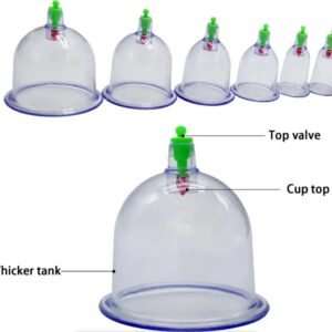 Kit de 12 Ventosas Terapéuticas Neumáticas para Desintoxicación y Masaje Corporal - Imagen 3