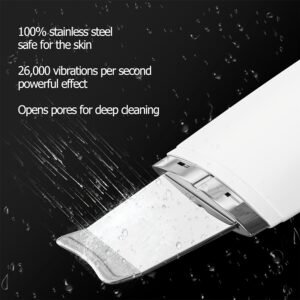 Skin Scrubber Ultrasónico 3 en 1 para Limpieza Facial con kit Sacacomedones de Acero - Imagen 9