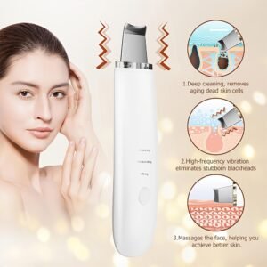 Skin Scrubber Ultrasónico 3 en 1 para Limpieza Facial con kit Sacacomedones de Acero - Imagen 5