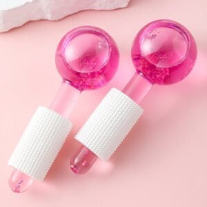 2 Globos de Hielo para Facial | Masajeador Refrescante para Rostro y Ojos