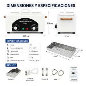 Esterilizador Quirúrgico Alta Temp Temporizado - Imagen 3