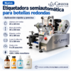 Etiquetadora CAVAZZA semiautomática para botellas redondas